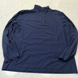 Lululemon Navy Blue Metal Vent Tech 1/2 Zip Mens Pullover Size L